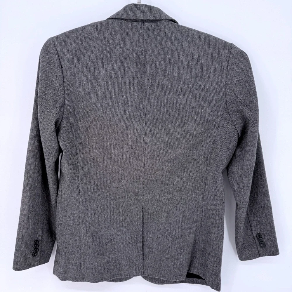 Old Navy Men Herringbone Blazer Size‎ Medium Gray Y2K Tweed Sport Coat Jacket